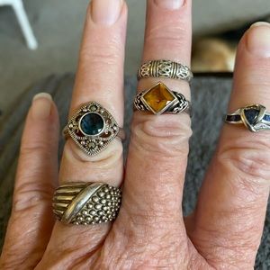 5 sterling silver rings